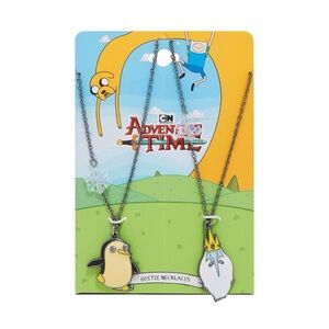 NEW Cartoon Network Adventure Time Ice King & Gunter Best Friend Necklaces Set